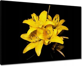 Vászonkép 100x70 Sárga liliom csokor
