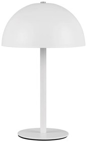 Matt fehér LED asztali lámpa fém búrával (magasság 21 cm) Munoz – Trio