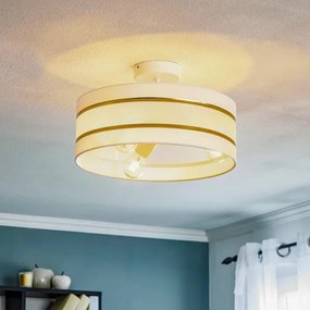 Csillár rúdon HELEN 3xE27/15W/230V fehér/arany