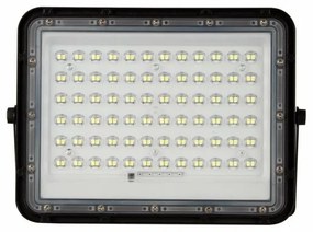 LED Kültéri napelemes reflektor LED/15W/3,2V IP65 4000K fekete + távirányító