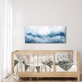 Kép - Felhők és hullámok, akvarell (120x50 cm)