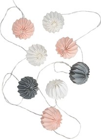 HANAMI LED-es égősor, fehér-szürke-lazac 8 égő