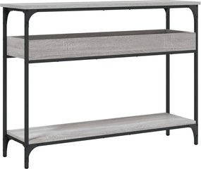 vidaXL szürke sonoma színű szerelt fa tálalóasztal polccal 100x29x75cm
