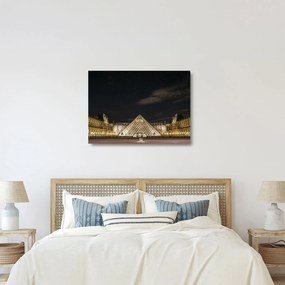 Kép - Louvre éjjel (üvegen) (70x50 cm)