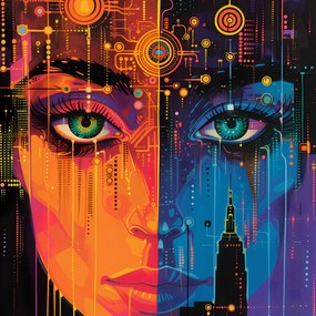 Poszter 30x30cm Digitális Psyche