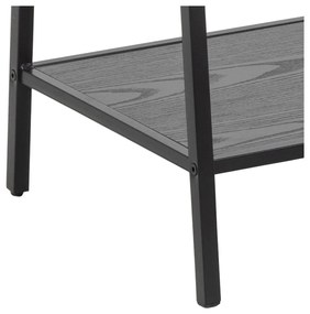 Fekete ruhatartó állvány kőrisfa dekorral Seaford – Actona