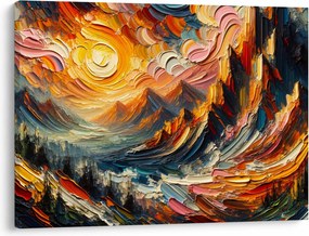 Kép - Hegyek, melyeket napfény ölel (70x50 cm)