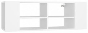 fehér szerelt fa falra szerelhető TV-szekrény 102 x 35 x 35 cm