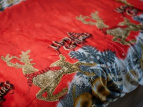 HOLLY NIGHT piros mikroplüss ágyneműhuzat Ágyneműhuzat mérete: 70 x 90 cm | 140 x 200 cm