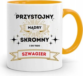 Sógornak Sárga Bögre Születésnapi Ajándéknak, fényképes nyomattal