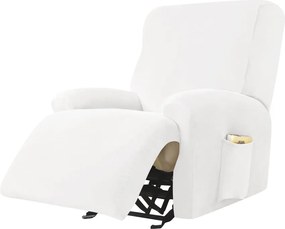 Relax Fotel Huzat (bársonyos, 1 üléses, fehér)