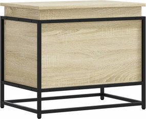 vidaXL sonoma tölgy színű szerelt fa tárolóláda fedéllel 60x40x51,5 cm