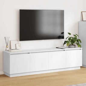 TV szekrény LED világítással Fehér 180x38x49 cm Mérnöki Fa