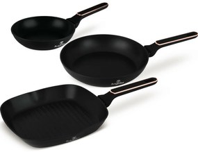 BerlingerHaus Black Rose titánbevonatú serpenyő szett, 3 db
