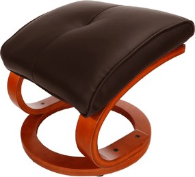 Relaxáló állítható fotel, sötétbarna, RYAN