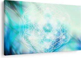 Kép - Merkaba türkiz háttérrel (90x60 cm)