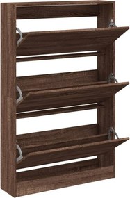 vidaXL barna tölgyszínű szerelt fa cipőszekrény 80 x 21 x 125,5 cm