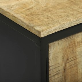Oldalszekrény 100x35x70 cm Tömör fa Durva mangó