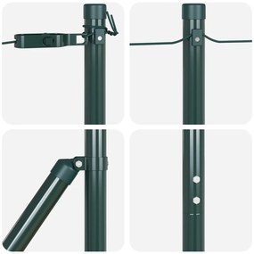 Kerítések 26 db Zöld Ø32 mm 150 cm Galvanizált Acél