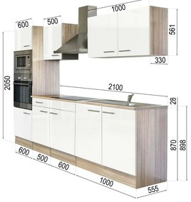 Yorki 270 konyhabútor sütős és mikrohullámű sütős kivitelben