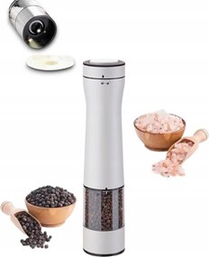 Elektromos Só-bors Daráló, Állítható Vastagságú, Fehér