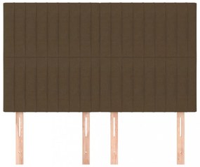 4 db sötétbarna szövet fejtámla 72 x 5 x 78/88 cm