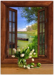 Poszterek 50x70 Tó Csónakok Tájkép