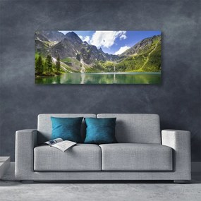 Vászonkép Mountain Lake Landscape 100x50 cm
