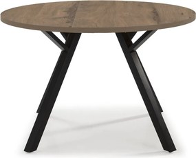 Kerek étkezőasztal diófa dekorral ø 120 cm Beni - Marckeric