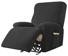 Relax Fotel Huzat (bársonyos, 1 üléses, fekete, rugalmas)