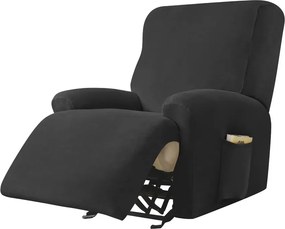 Relax Fotel Huzat (bársonyos, 1 üléses, fekete)