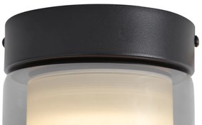 Modern mennyezeti lámpa fekete füstüveggel - Puck