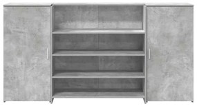 recepciós pult betonszürke 200x50x103,5 cm szerelt fa
