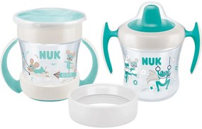 Bájos itató pohár Mini Cups NUK 360° fedéllel neutral