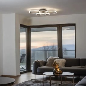 Brilagi - LED Dimmelhető felületre szerelhető csillár ORBITS LED/85W/230V 3000-6500K antracit + távirányító