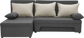 ERIS Kinyitható sarokkanapé Szürke/krém