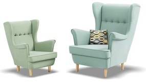 Uszak Mini fotel, bársony, zöld