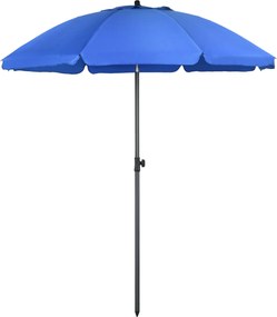 Outsunny Strandernyő Ø180 cm UV 50+ Szélálló Stabil Strandernyő UV Védelemmel Viharálló Ernyő Állítható Kertiegységek Biztonságos Napvédelem Utazáshoz