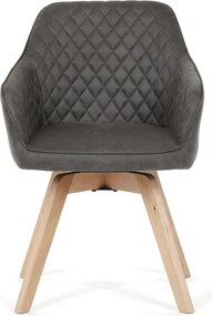 Jídelní židle, černá, látka vintage, DCH-435 BK3