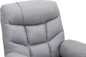 Állítható masszázs fotel, világosszürke, HUDSON