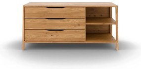 Natúr színű tölgyfa alacsony komód 140x64 cm Twig – The Beds