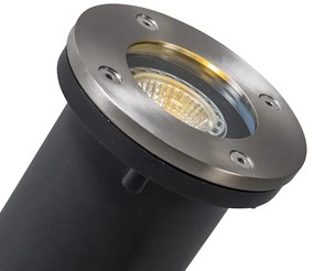 Okos földbe süllyeszthető spotlámpa rozsdamentes acélból, WiFi GU10 IP65-tel - Basic Round