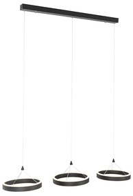 Lógólámpa fekete téglalap alakú, LED-del, 3 fokozatú fényerő-szabályozóval, 3 lámpás - Lyani