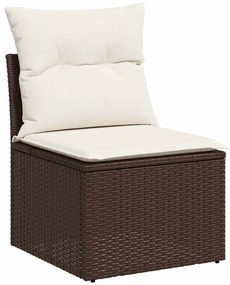 Kerti Kanapé Szett 6 pcs Barna és krémszínű 234 x 124 x 85 cm