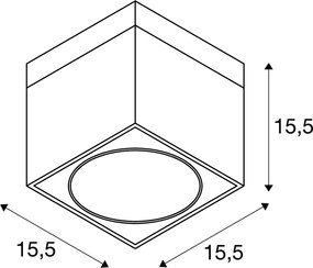 SLV KARDAMOD 117101 Felületi spotlámpa 1x75W/GU10/ES111 IP20