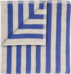 Kék-krémszínű frottír bio pamut fürdőlepedő 70x140 cm Arto – Blomus