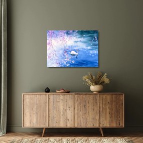 Kép - Varázslatos tó (üvegen) (70x50 cm)
