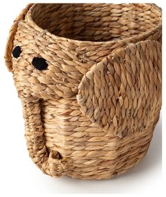 Natúr színű vízijácint játéktároló kosár ø 30x35 cm Elephant – Compactor