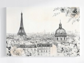 Poszter Város Panoráma Építészet Párizs Vázlat 60x40