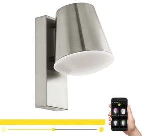 Eglo 97484 - LED Dimmelhető kültéri fali lámpa CALDIERO-C 1xE27/9W/230V matt króm